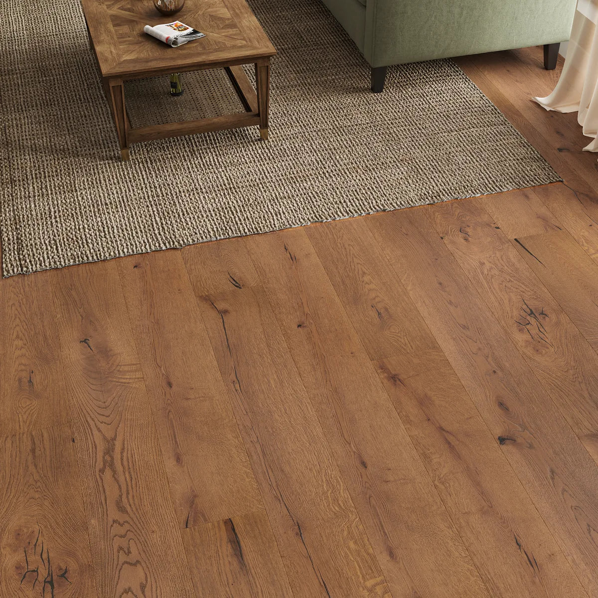 Edenfield Natural Oak Engineered Wood Flooring in a room setting