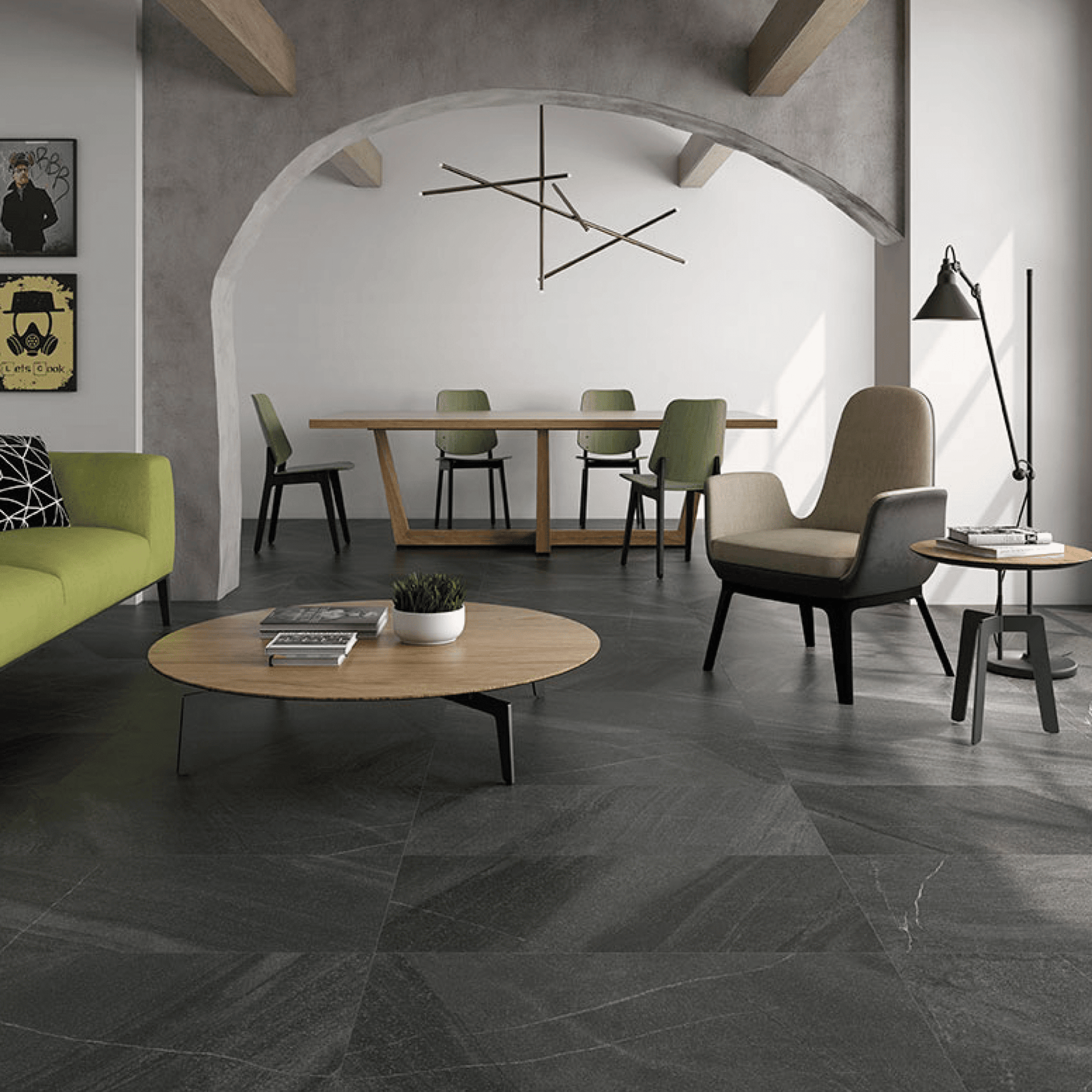 Rushmore Mica grey matt porcelain wall tile