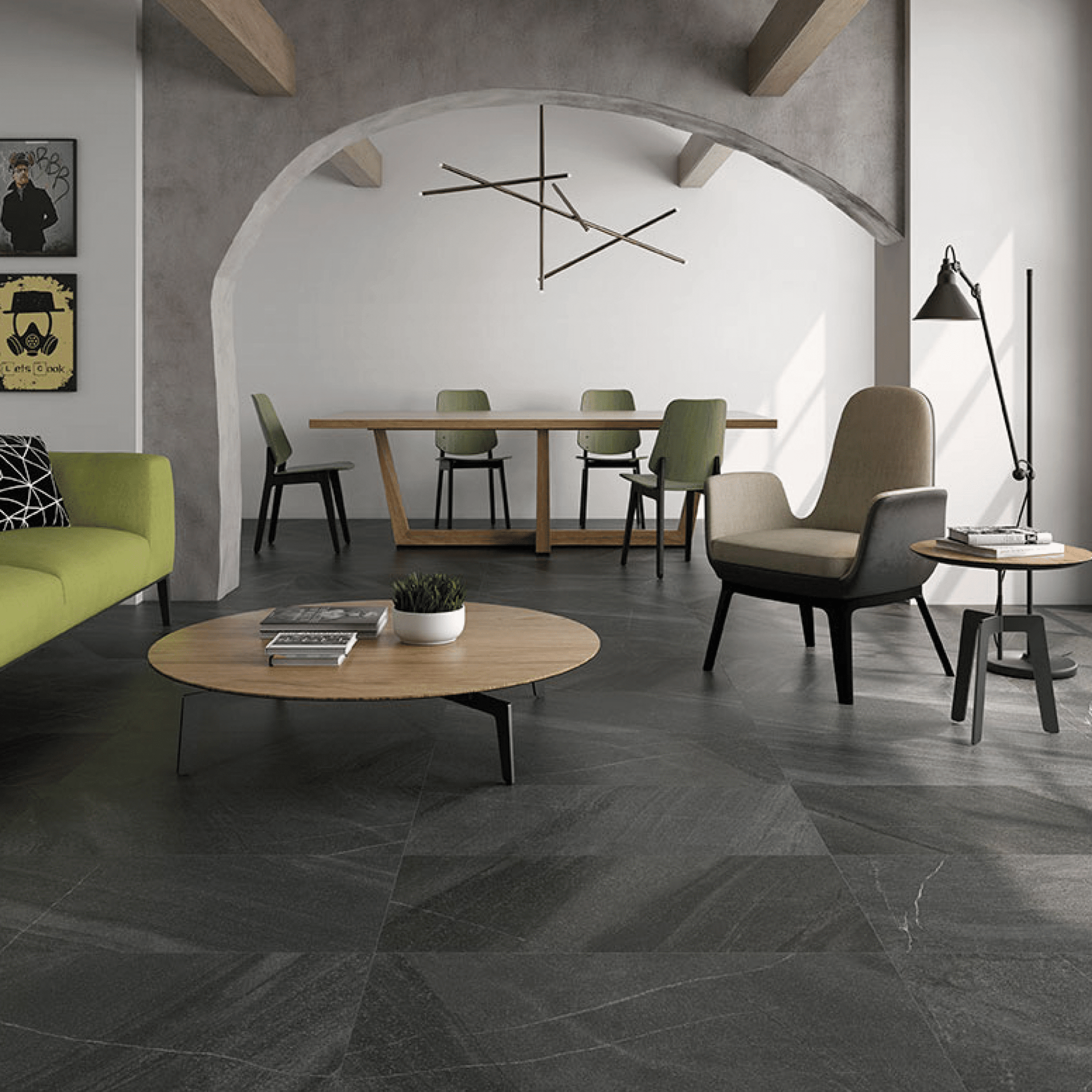 Rushmore Mica grey matt porcelain wall tile