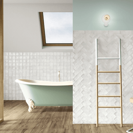 White glossy ceramic decorative Savonia Lucca wall tiles