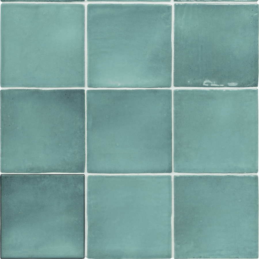 Glossy ceramic Savonia Turquoise decorative wall tiles blue