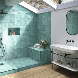 Elegant Savonia Turquoise glossy ceramic decorative tiles