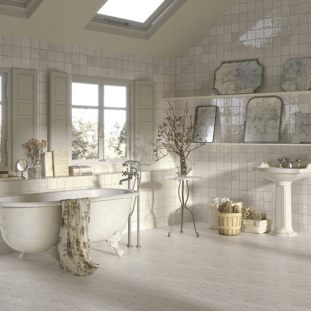 SOUK-PEARL white glossy ceramic decorative wall tiles