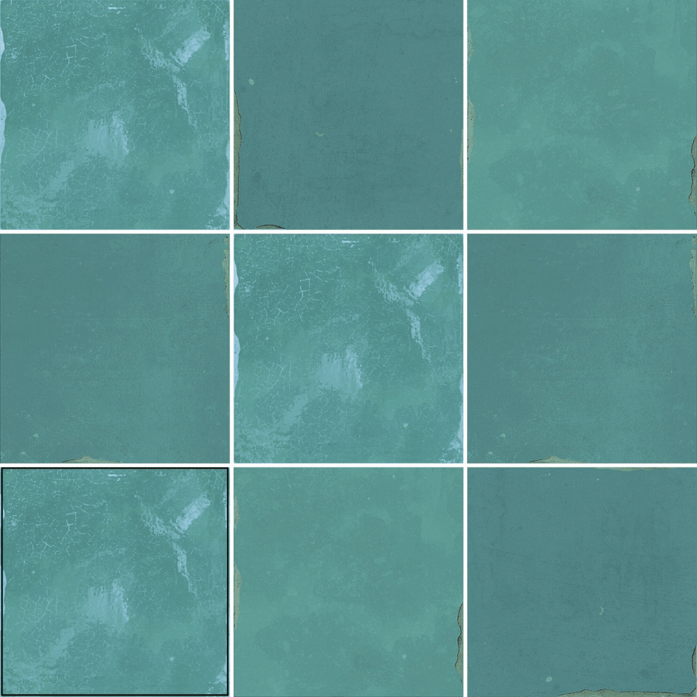 Glossy ceramic Souk Turquesa decorative turquoise wall tiles