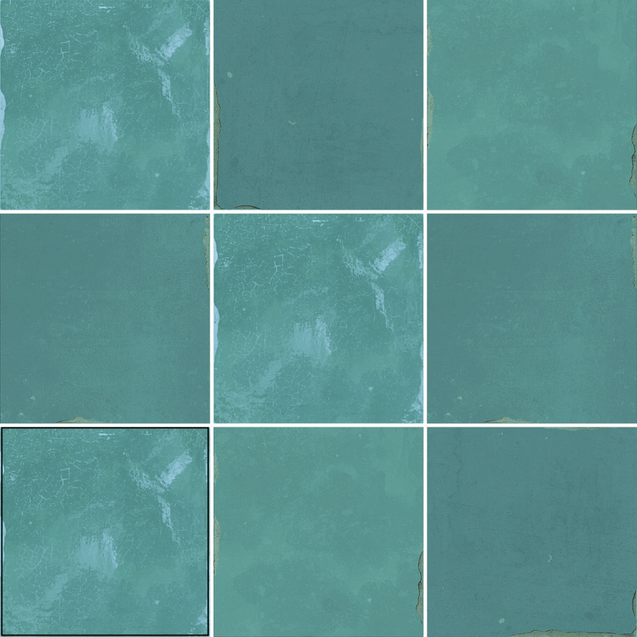 Glossy ceramic Suque Turquesa decorative turquoise wall tiles