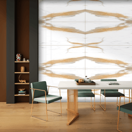 Marble effect Statuario Gold wall tile