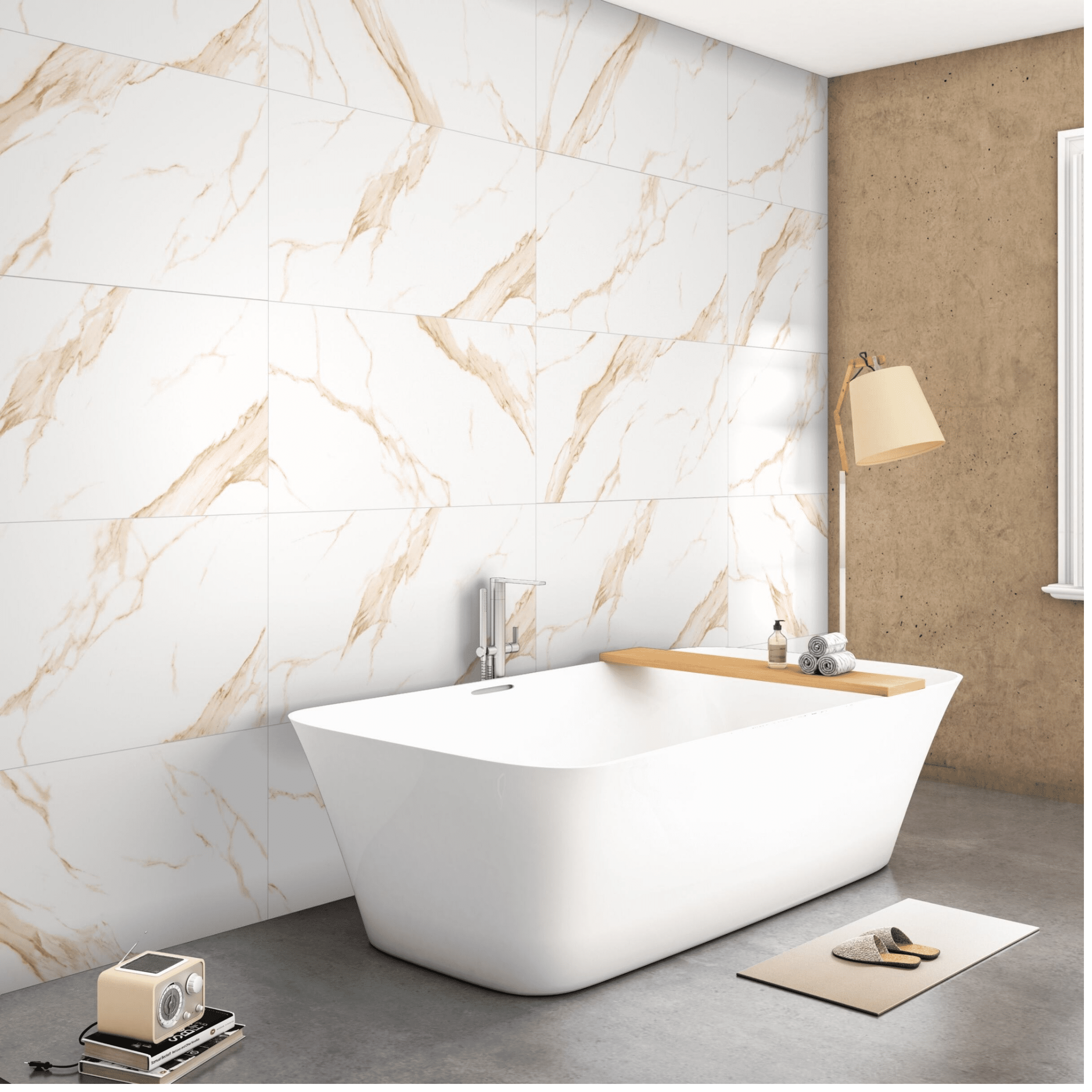 Statuario Gold Matt Tile