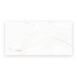 Elegant white porcelain wall and floor tiles with marble design