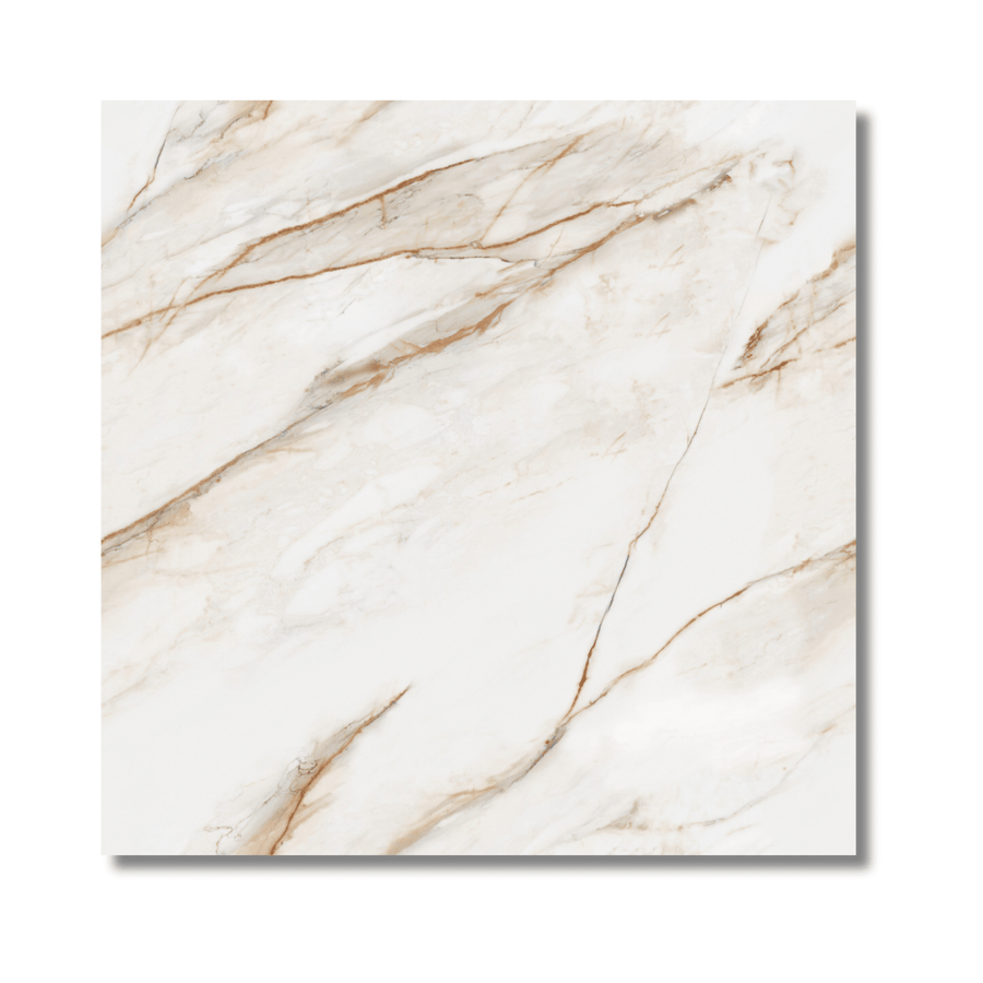 Glossy beige porcelain tile 1200x1200