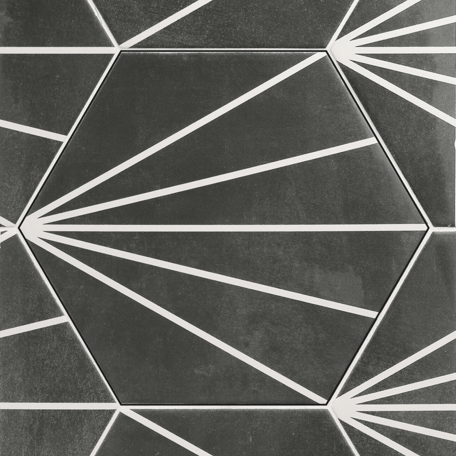 Black porcelain matt tiles