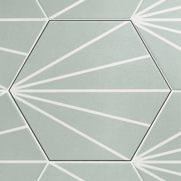 Light green porcelain tiles