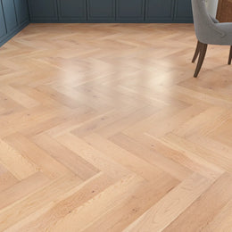 Redmire Natural Oak Herringbone Flooring in a room setting