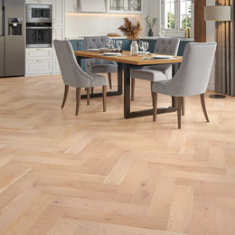 Redmire Natural Oak Herringbone Flooring in a room setting