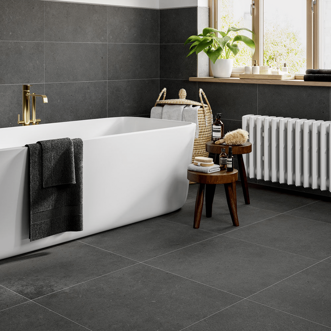 Siena Dark Grey matt tiles for modern interiors