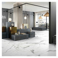 Silk Lithery White 800x800 Matt Marble Effect Porcelain Tile - Render
