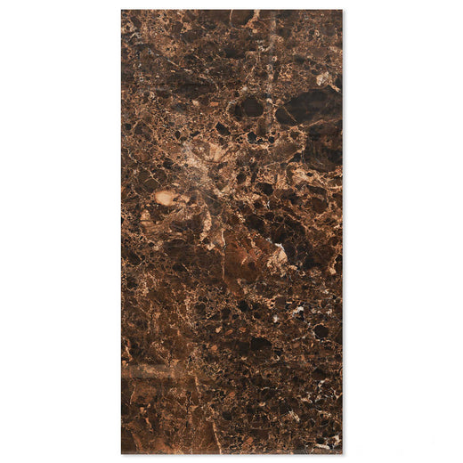 Sofiya Emperador Grande Brown 600x1200 Polished Marble Effect Porcelain Tile - Main