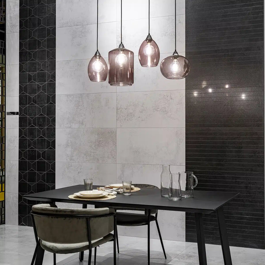 Porcelain tile in bathroom – Stardust White Lappato on wall and floor