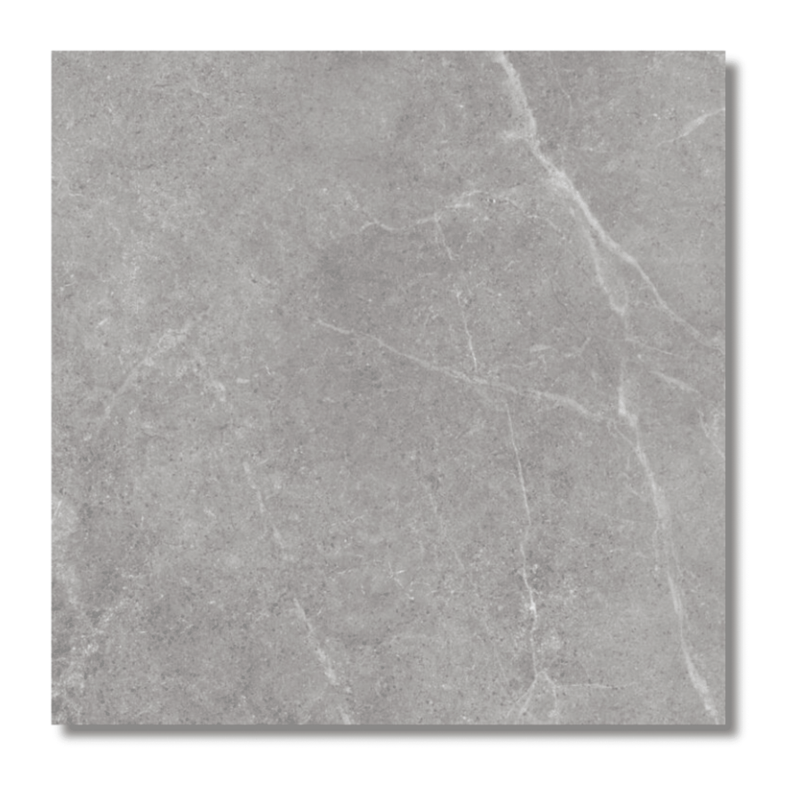 Storm Grey porcelain tiles with natural stone texture
