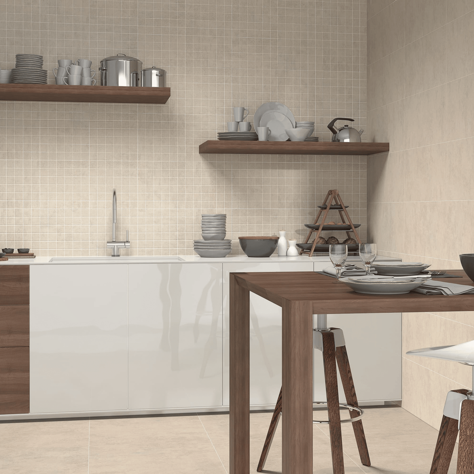 Cream Sutton Blanco wall tile