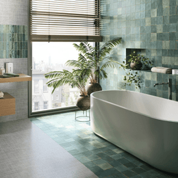 Stylish Tenesi Green glossy ceramic metro wall tiles