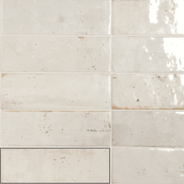 Elegant Tenesi White ceramic glossy metro decor tiles