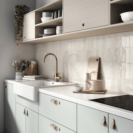 Stylish Tenesi White glossy ceramic metro wall tiles