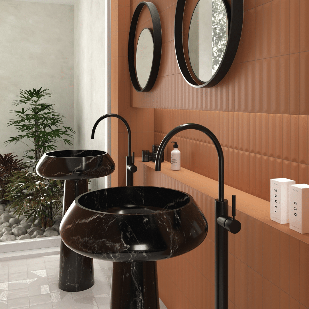 Elegant 3D Terracota ceramic matt decorative tiles