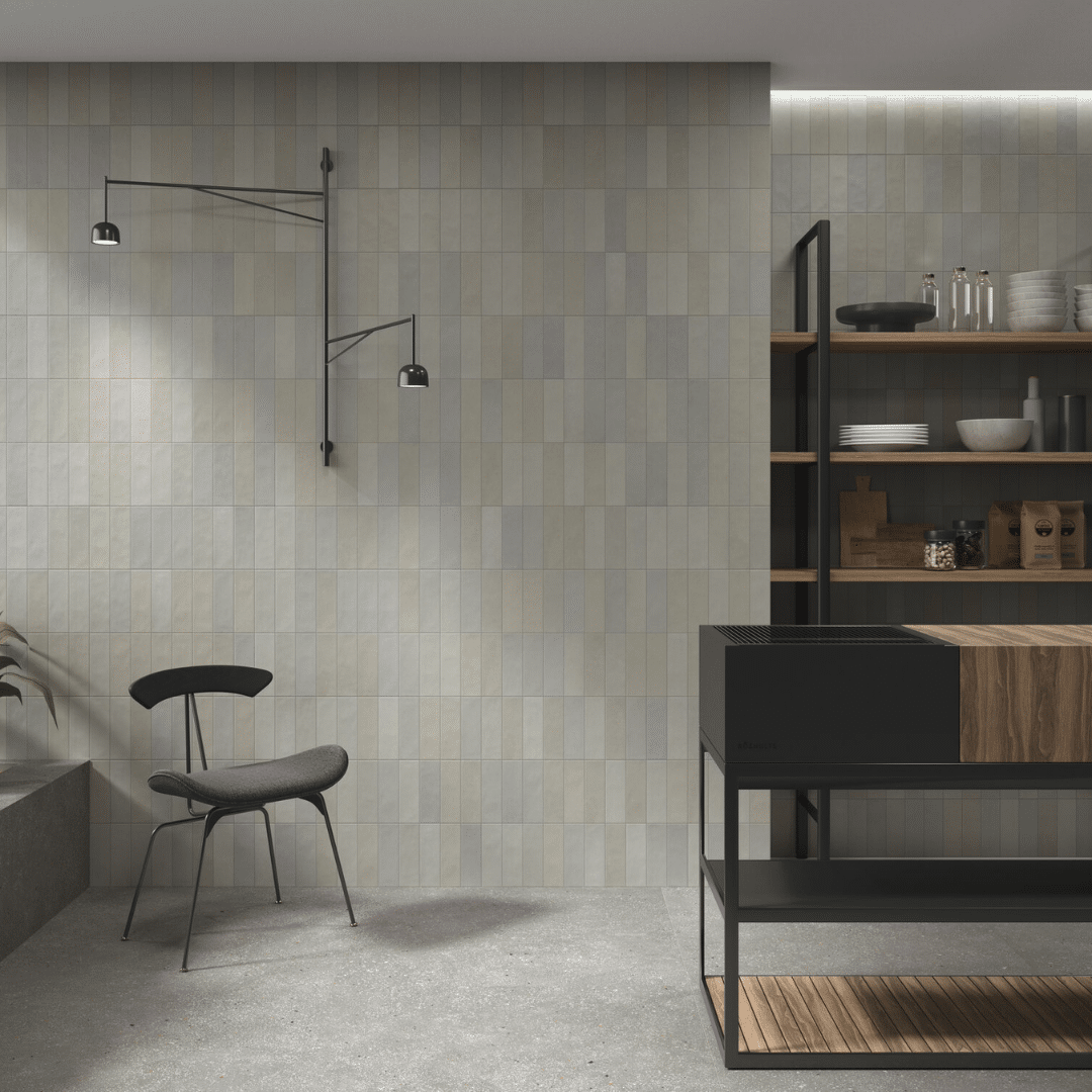 Elegant Toscaria Cotton ceramic glossy wall metro tiles