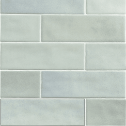 Toscaria Ghost Green glossy ceramic metro wall tiles