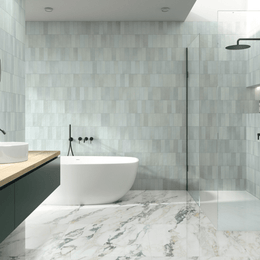 Elegant Toscaria Ghost Green ceramic glossy metro tiles