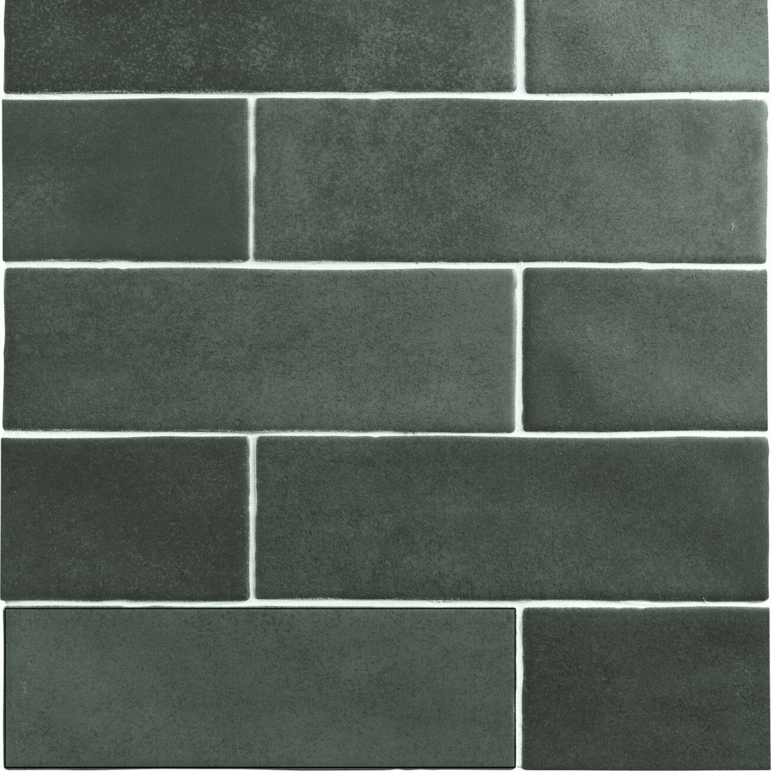 Toscaria Herb glossy ceramic green metro wall tiles