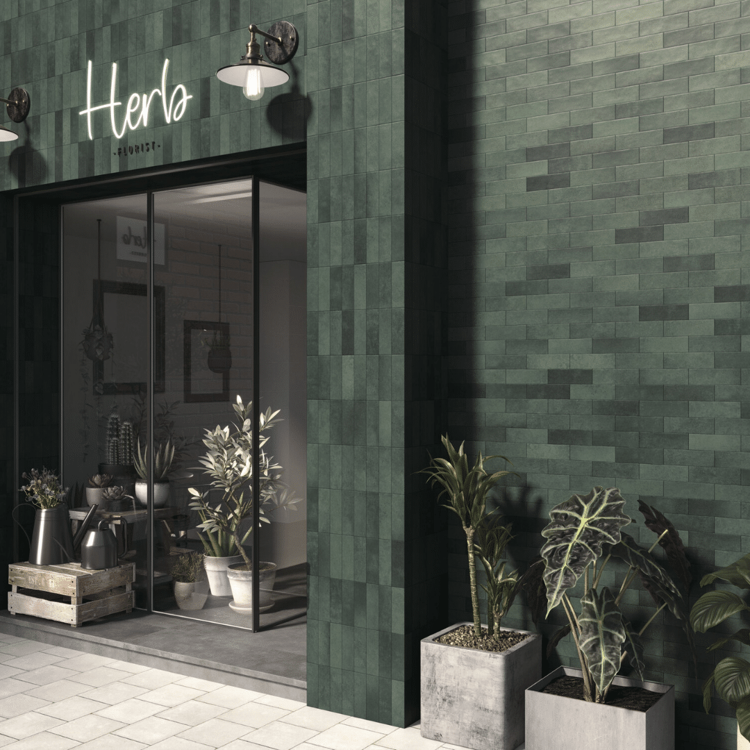 Elegant Toscaria Herb ceramic glossy metro design tiles