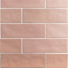 Elegant Toscaria Hot Pink ceramic glossy wall metro tiles