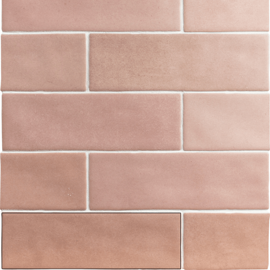 Elegant Toscaria Hot Pink ceramic glossy wall metro tiles