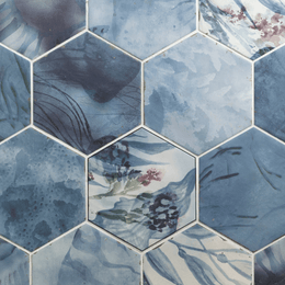 Elegant Tuaric Blue Mix porcelain matt decor tiles