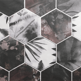 Elegant Tuaric Grey Mix porcelain matt decor tiles