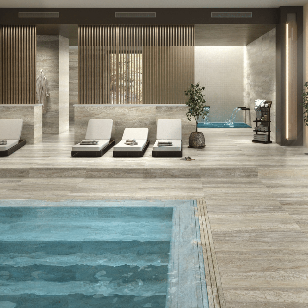 Porcelain stone effect tile for interior wall and floor