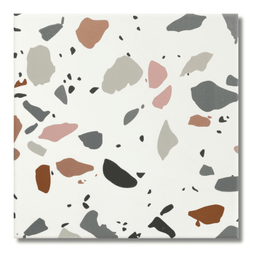 Elegant grey ceramic wall tiles with decor effect