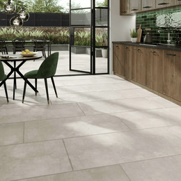 Brown porcelain wood effect tiles featuring soft matt finish