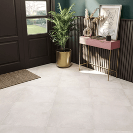 Matt finish porcelain tiles offering elegant stone texture
