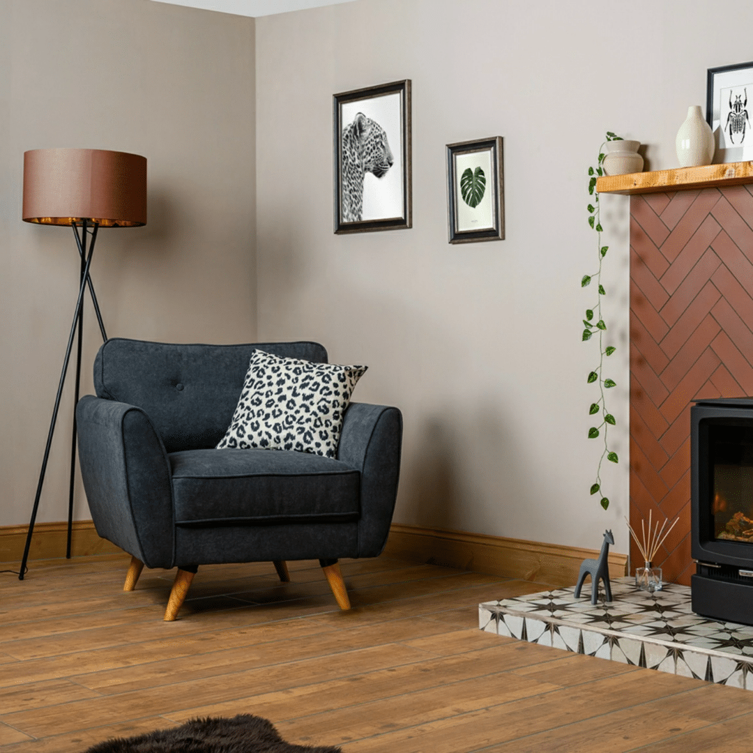 Warm brown porcelain tiles showing gentle timber pattern