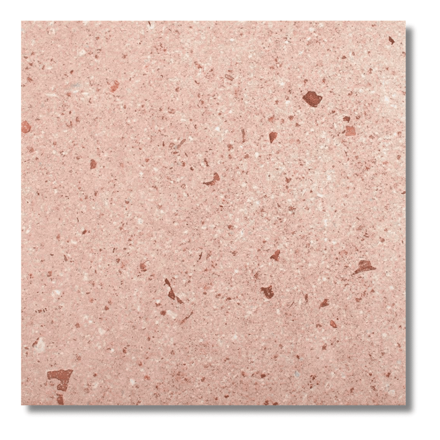 Terrazzo Light Pink porcelain tiles with soft matt finish