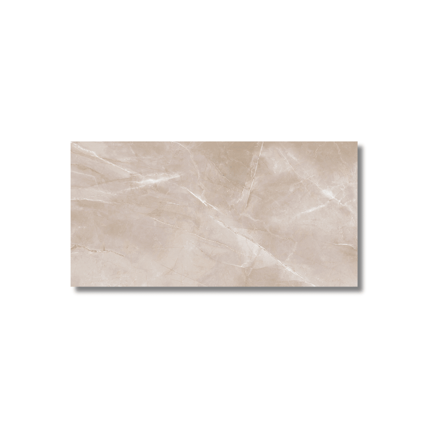 Velaska Beige gloss porcelain floor tile