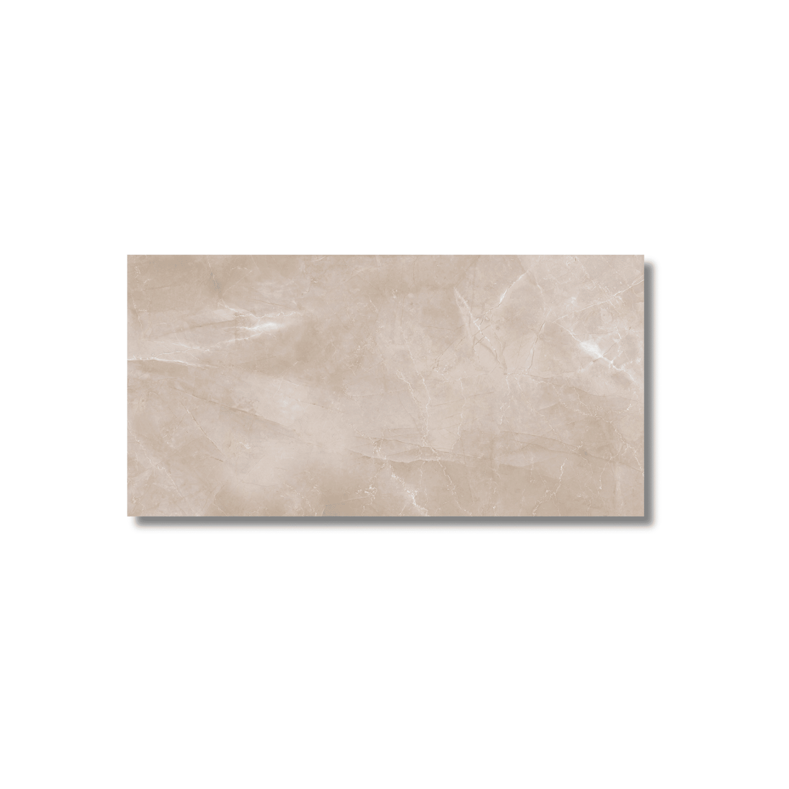 Sleek beige gloss porcelain flooring