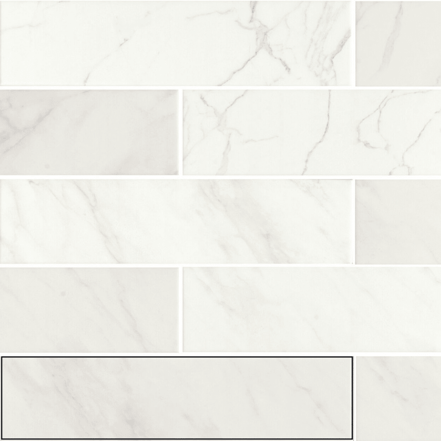 Durable Veyrona White ceramic matt wall tiles
