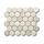 Mixed finish hexagon mosaic in cream marble interior