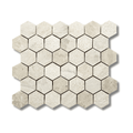Cream stone effect marble hexagon tile for wall floor