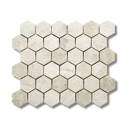 Cream stone effect marble hexagon tile for wall floor