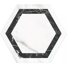 Venato Hexagon Dark Grey marble effect wall floor tile