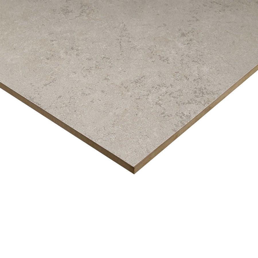 Vence Sand Yellow 800x800 Matt Concrete Effect Porcelain Tile - Side Angle